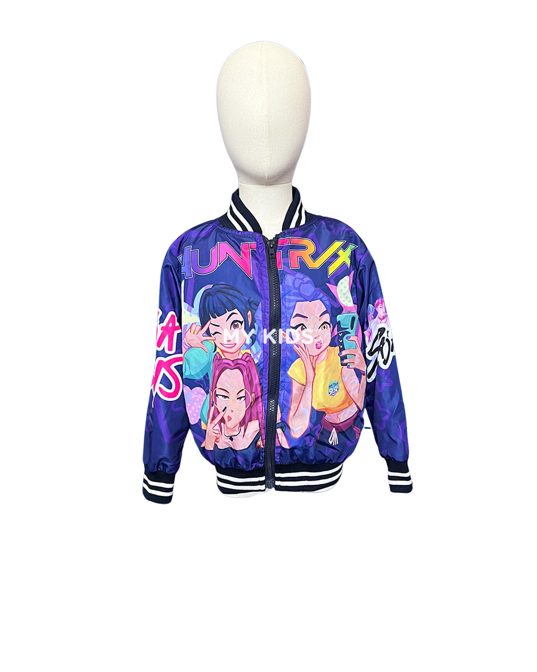 Chamarra afelpada kpop morada