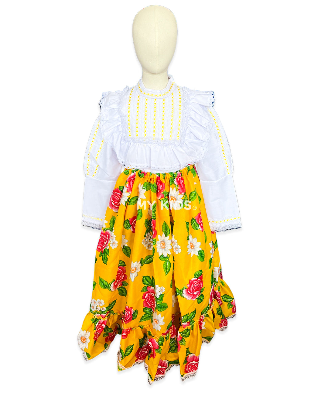 Falda Floreada Flores Grandes