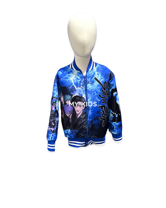 Chamarra afelpada kpop azul