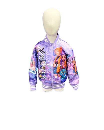 Chamarra afelpada kpop lila