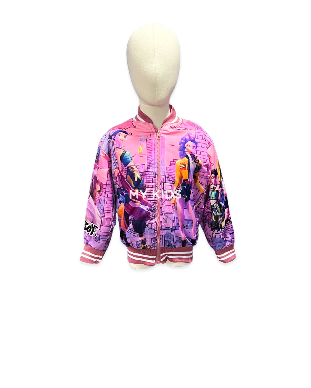 Chamarra afelpada kpop rosa