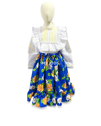 Falda Floreada Flores Grandes