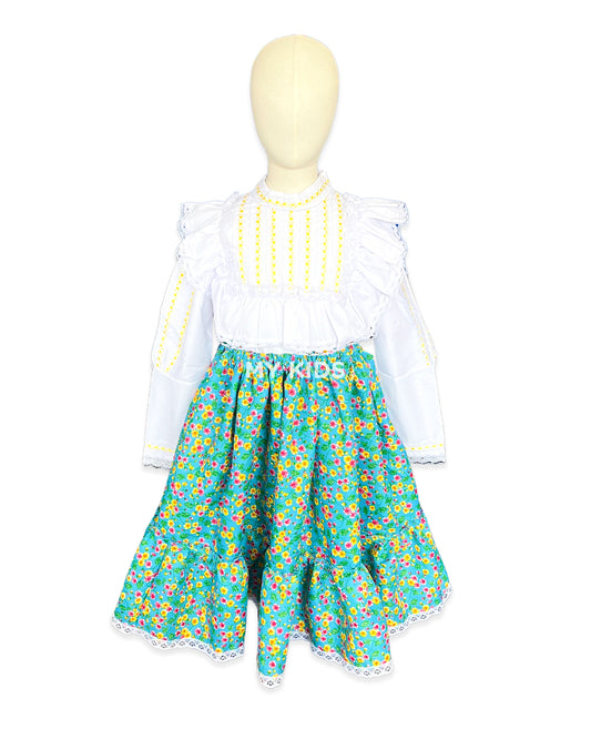 Falda Floreada Flores Chicas