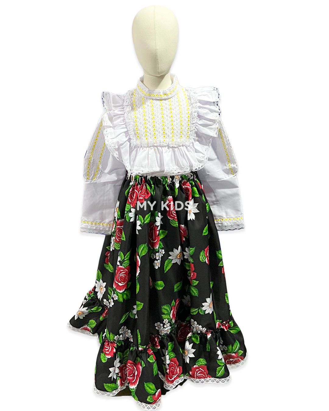 Falda Floreada Flores Grandes